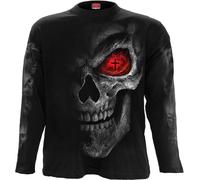 Spiral Death Stare Uomo Maglia Maniche Lunghe Nero XXL 100% Cotone Regular