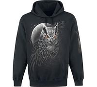 Spiral Wings of Wisdom Uomo Felpa con Cappuccio Nero S 100% Cotone Regular
