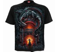 Spiral Direct Draghi Lair Castello Fuoco Mitico Fantasia Goth T Shirt L049M101