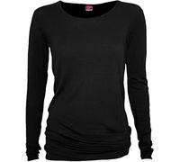 Spiral Direct Gothic Elegance-Baggy Top Maglia a Maniche Lunghe, Nero (Black 001), 44 (Taglia Produttore: Medium) Donna