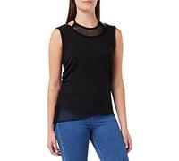 Spiral Direct Gothic Rock-2in1 Neck Tie Mesh Top, Nero (Black 001), 44 (Taglia Produttore: Medium) Donna