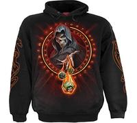 Spiral Dungeon Master Uomo Felpa con Cappuccio Nero L 100% Cotone Regular