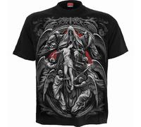 Spiral Direct Mietitori Porta Scheletro Demone Teschio Death Punk Goth T Shirt