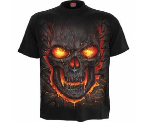 Spiral Direct Teschio Lava Scheletro Fuoco Death Dark Fantasy Goth T Shirt
