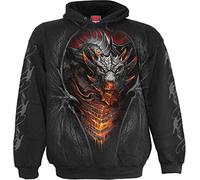 Spiral Draconis Uomo Felpa con Cappuccio Nero L 100% Cotone Regular