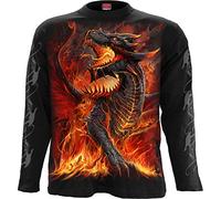Spiral Draconis Uomo Maglia Maniche Lunghe Nero M 100% Cotone Regular