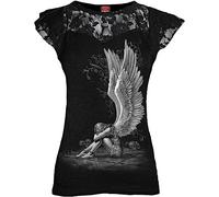 Spiral Enslaved Angel Donna T-Shirt Nero L 95% Viscosa, 5% elasthane Slim Fit