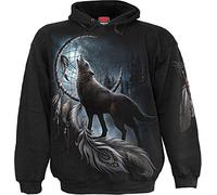 Spiral from Darkness Uomo Felpa con Cappuccio Nero XL 100% Cotone Regular