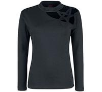 Spiral Gothic Elegance Donna Maglia Maniche Lunghe nero XL 100% cotone Regular