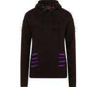 Spiral - Gothic Rock - Large Hood Ripped Hoody Purple-Black - XL