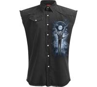 Spiral - Grim Rocker - Sleeveless Stone Washed Worker Black XXL Black