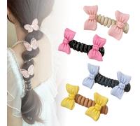 Spiral Hair Ties set，Phone Cord Elastic Hair Bands,No Damage Soft Elastic Spiral Hair Ties,Twisted Hair Wire Pony Hairwire for Everyday Wear Special Occasions (B)