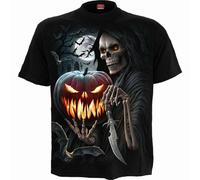 Spiral Intagliato Death Halloween Zucca Jack-o-Lantern Grim Reaper Camicia