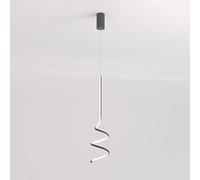 Spiral LED Pendant Lights for Kitchen Island Nordic White Black Linear Ceiling Hanging Lamp 22W Integrated Long Strip Chandelier Bedroom Dining Room Staircase FO