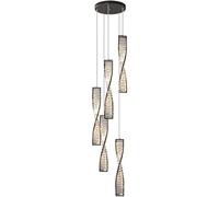 Spiral Luxury Crystal Pendant Light Dimmable LED Staircase Chandelier Modern Ceiling Hanging Lamp for Dining Room Home Decor Bedroom Living Suspended Fixture