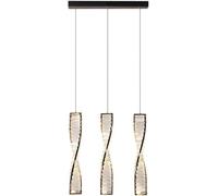Spiral Luxury Crystal Pendant Light Dimmable LED Staircase Chandelier Modern Ceiling Hanging Lamp for Dining Room Home Decor Bedroom Living Suspended Fixture