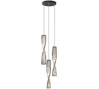 Spiral Luxury Crystal Pendant Light Dimmable LED Staircase Chandelier Modern Ceiling Hanging Lamp for Dining Room Home Decor Bedroom Living Suspended Fixture