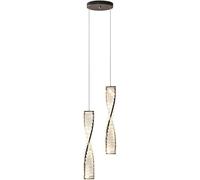 Spiral Luxury Crystal Pendant Light Dimmable LED Staircase Chandelier Modern Ceiling Hanging Lamp for Dining Room Home Decor Bedroom Living Suspended Fixture