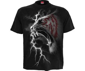 Spiral Mark of The Tiger Uomo T-Shirt Nero XL 100% Cotone Regular