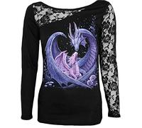 Spiral Maternal Instincts Donna Maglia Maniche Lunghe Nero M 95% Viscosa, 5% elasthane Slim Fit