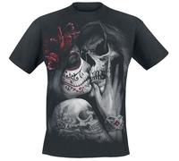Spiral - Dead Kiss - T-Shirt Nera Regular per Uomo - 3XL