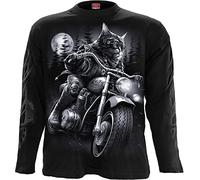Spiral Nine Lives Uomo Maglia Maniche Lunghe Nero XXL 100% Cotone Regular