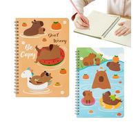 Spiral Notebooks - A5 Wire Bound Travel Notebook Set | Cute Capybara Themed Stationery | School Supplies Diary Journal for Students Note Taking Sketching Scrapbooking Classroom Library Office