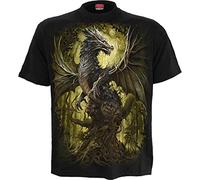 Spiral Oak Dragon Uomo T-Shirt Nero XL 100% Cotone Regular