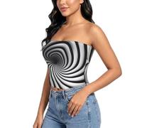 Spiral Optical Illusion GIF - Canotta da donna senza spalline, Nero , L