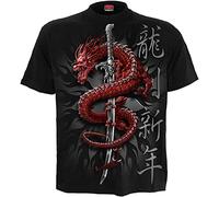 Spiral - Oriental Dragon - T-Shirt Nera Regular per Uomo - L