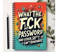 Spiral Password Log Notebook, Internet and Computer Login Organizer for Recording Website User Name and Password, Home or Office Password Keeper
