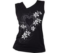 Spiral Pure of Heart Donna Top Nero 95% Viscosa, 5% elasthane Regular