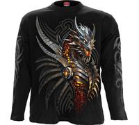 Spiral Razor Back Uomo Maglia Maniche Lunghe nero M 100% cotone Regular