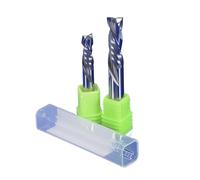 spiral router bit, Fresa a taglio UP & DOWN, punta a spirale a due taglienti, fresa in metallo duro integrale, punte for incisione CNC,for cutting(5Pcs 10x52x100L)