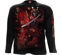 Spiral Samurai Uomo Maglia Maniche Lunghe Nero L 100% Cotone Regular