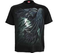 Spiral Shadow Raven Uomo T-Shirt Nero XXL 100% Cotone Regular