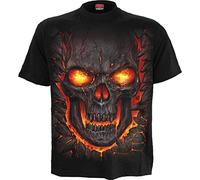 Spiral - Skull Lava - T-Shirt Nera Regular per Uomo - S