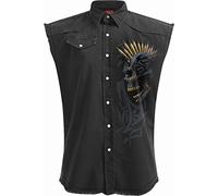 Spiral Skull Scroll Uomo Gilet Nero 4XL 100% Cotone