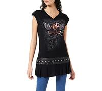 Spiral Steam Punk Ripped Donna Miniabito Nero M 95% Viscosa, 5% elasthane
