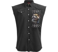 Spiral - Top Dog - Sleeveless Stone Washed Worker Black M Black