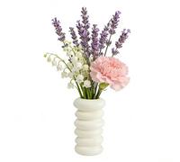 Spiral Vase - Modern Bouquet Flower Container | Elegant Curved Tabletop Display Design Decorative Centerpiece Stylish Arrangement Holder for Home, Living Room, Dining Table or Bedroom