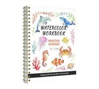 Spiral Watercolor Book, Animal Painting Pad, Educational Art Learner for Kids, Authentic Coloring Training Notebook, Versatile Portatile Sketching Journal Utized Inside School Office Travel Spaces