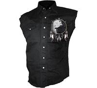 Spiral Wolf Chi Uomo Camicia Maniche Corte Nero XL 100% Cotone Regular