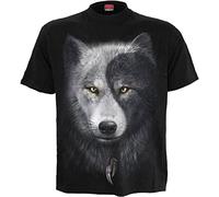 Spiral Wolf Chi Uomo T-Shirt Nero M 100% Cotone Regular