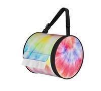 Spirale arcobaleno tie-dye,Porta fazzoletti cilindrico, Porta fazzoletti da appendere, Dispenser di fazzoletti per auto