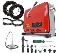 Spirale da 39,5 m | 500 W 450PRMM | per tubi ø30 - 100 mm | 8 teste | Drain Clean pulitubi elettrico pulitore per tubi di pulizia di scarico per vasca da bagno Sewer