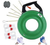 Spirale di alimentazione per cavi, 30 m, diametro 3 mm, 5 connettori intercambiabili, cavo vuoto, alloggiamento in plastica, strumento elettrico, installazione cavi (30 m)