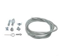 Spirale di pulizia per tubi, per macchine elettriche per la pulizia dei tubi, 3 m, in acciaio, con 6 teste di taglio intercambiabili (C & Olive), diametro 12 mm (A)