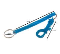 Spirale Elastica Allungabile Retrattile Portachiavi E Clip da Cintura Blu Pacco