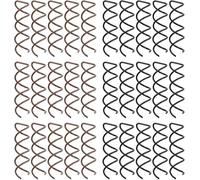 Spirale Forcina Rotonda, Fermagli per Capelli a Spirale, Clip Perno, 30 Pezzi Stick per Capelli Stile Fai Da Te (Nero+Marrone)
